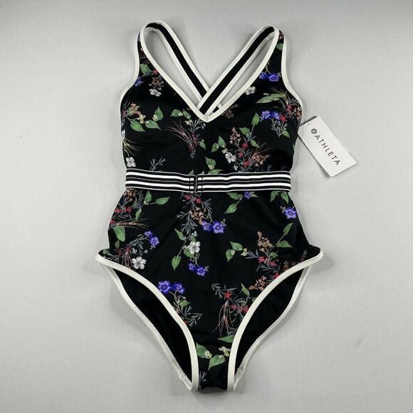 Athleta Gold Coast One Piece Swimsuit Floral NEW - Picture 2 of 10